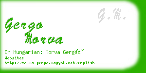 gergo morva business card